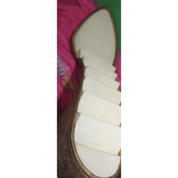 Vintage Giant Gold Just The Shoe High Heel Figurine Step Display Platform Prop - Picture 14 of 16